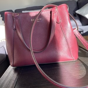 Kate Spade Jackson med triple satchel cherrywood